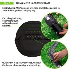 Rhino Men's Lacrosse Crease 9 Rhino Men's Lacrosse Crease -Lacrosse Unlimited Sales Shop 2011696 3