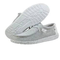 Hey Dude Wally Sox Stone White Shoes -Lacrosse Unlimited Sales Shop 2012383 3