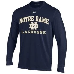 Under Armour Notre Dame Lacrosse Long Sleeve Tee - Adult