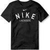 Nike Swoosh Black Lacrosse Tee - Adult
