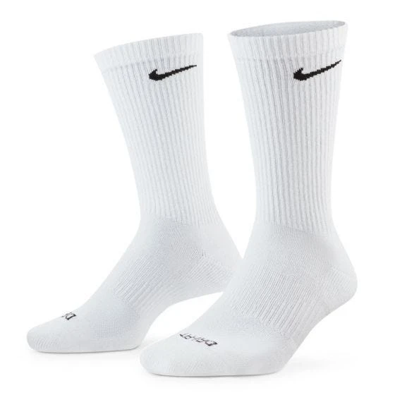 Nike Adult Crew Socks 3-Pack - Black/White/Gray 6 Nike Adult Crew Socks 3-Pack - Black/White/Gray - Image 4