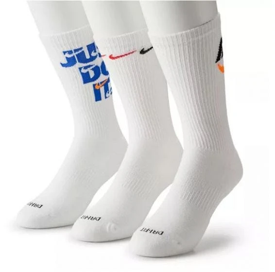 Men's Nike Everyday Plus Cushioned 3-Pack Crew Socks - Check 3 Men's Nike Everyday Plus Cushioned 3-Pack Crew Socks - Check