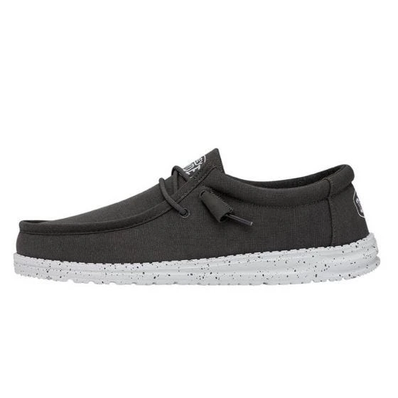 Hey Dudes Wally Sub Canvas Dark Grey 3 Hey Dudes Wally Sub Canvas Dark Grey