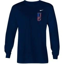 Lacrosse Unlimited USA Shield Long Sleeve Lacrosse Tee -Lacrosse Unlimited Sales Shop 2013726 nike front 3