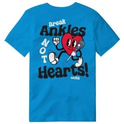 Lacrosse Unlimited Break Ankles Not Hearts Tee 2023 - Blue