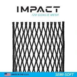 ECD Lacrosse Impact 12D Goalie Mesh - Semi-Soft -Lacrosse Unlimited Sales Shop impact 12d black ss